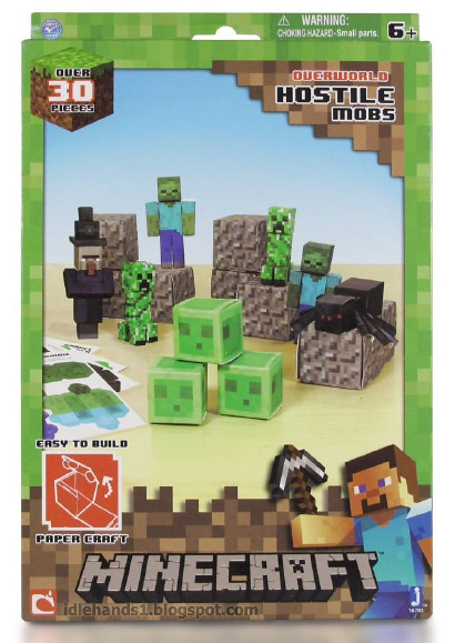 Jazwares Minecraft Hostile Mobs Papercraft Set, Get the ful…